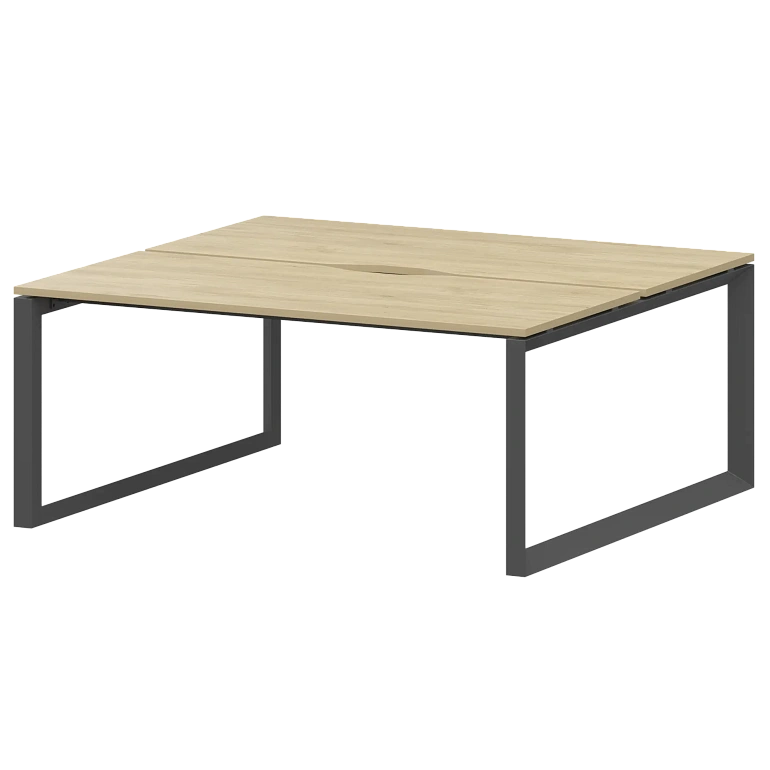 бенч двойной на 2 рабочих места на металлокаркасе protech нтмп.о.б2-160 баттл рок/антрацит фото