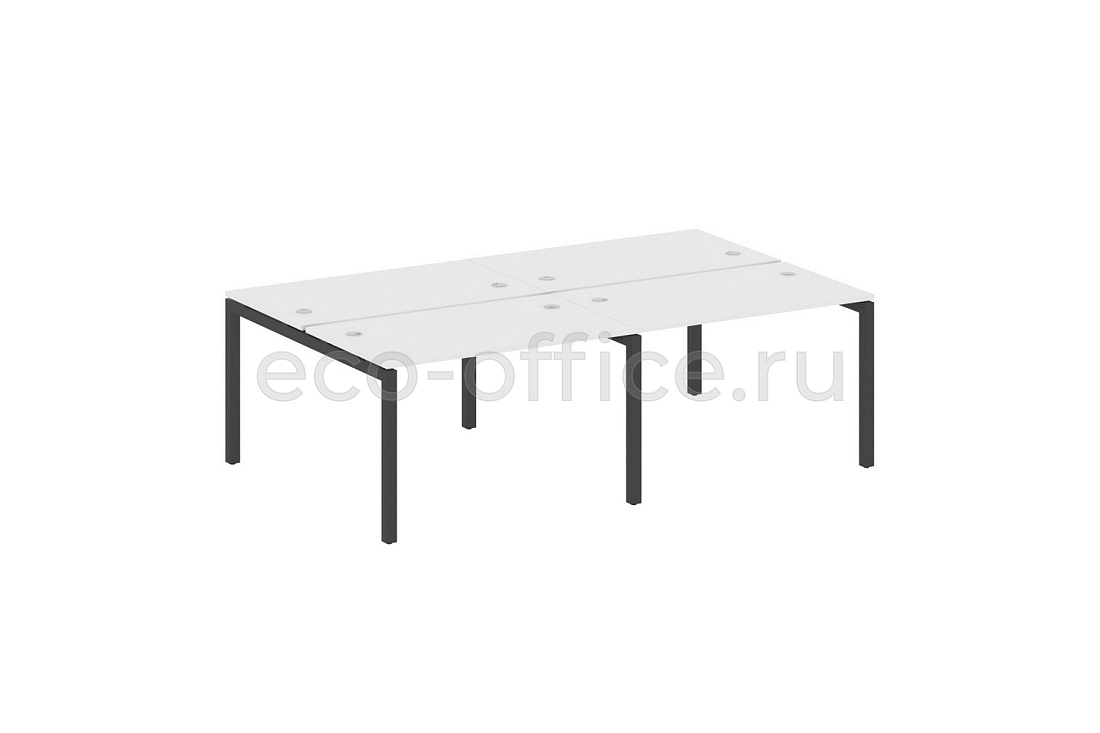 Рабочая станция на 4 рабочих места METAL SYSTEM QUATTRO 5x5 50БП.СМ-4.2 Белый / Антрацит металл  стоимость