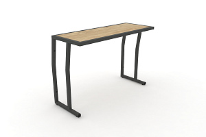 Стол учебный двухместный DESK DK-1100S Тиквуд Светлый / Антрацит металл фото