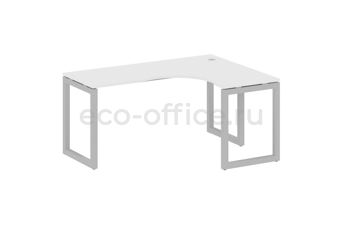Стол криволинейный правый METAL SYSTEM QUATTRO 5x5 50БО.СА-4 Пр Белый / Серый металл  стоимость