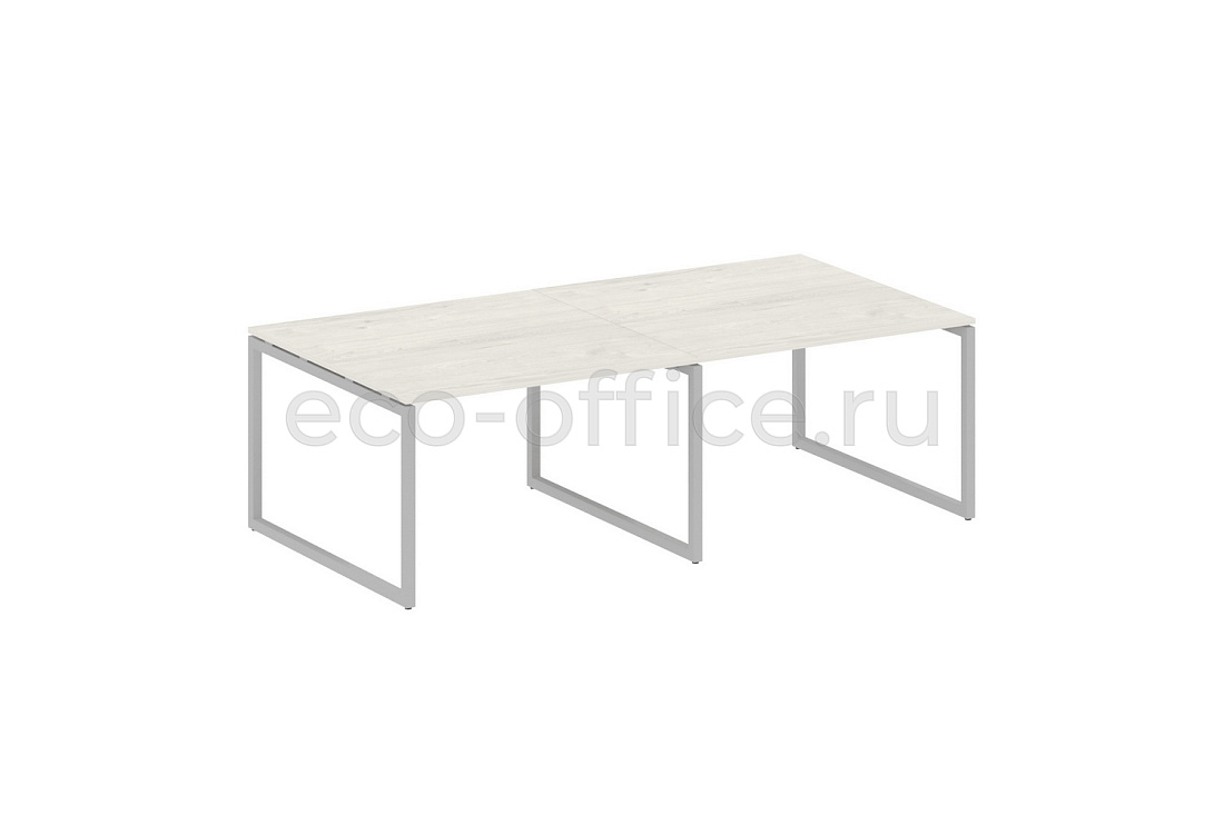 Стол переговорный (2 столешницы) METAL SYSTEM QUATTRO 4x4 40БО.ПРГ-2.2 Дуб Наварра / Серый металл  стоимость