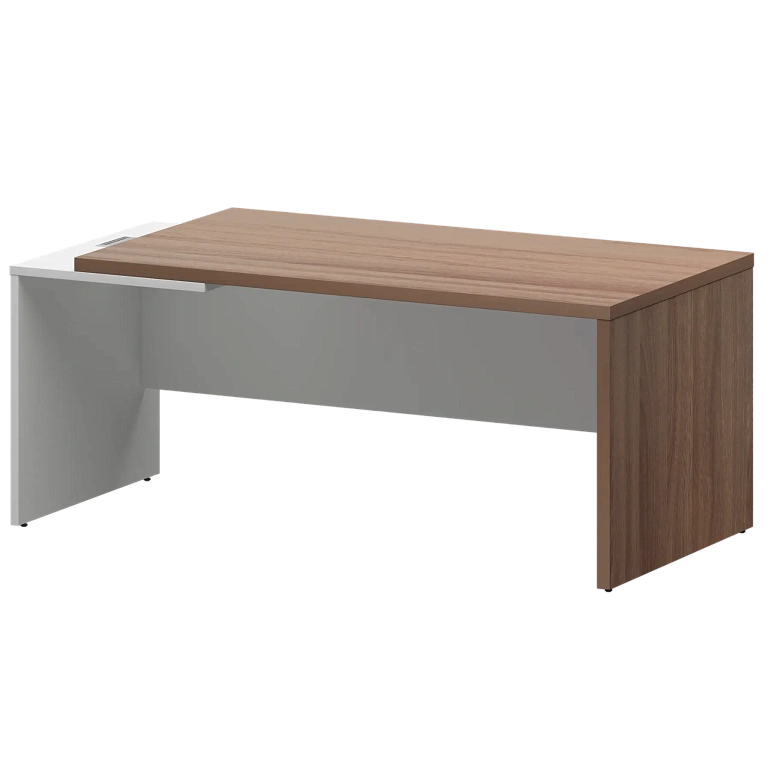 стол руководителя левый protech kz-18l темный шимо/белый фото