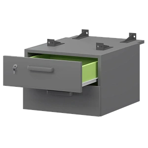 Тумба подвесная для столов на м/каркасе гл.730 мм Protech СМТ-2ПД.73 Графит фото