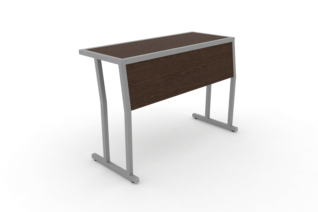 Стол учебный двухместный c царгой DESK DK-1100SP Венге / Серый Металл  стоимость