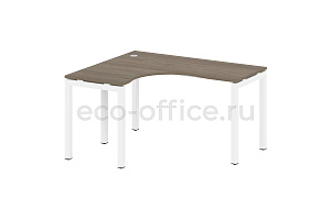 Стол криволинейный левый METAL SYSTEM QUATTRO 5x5 50БП.СА-3 Л Вяз Благородный / Белый металл фото