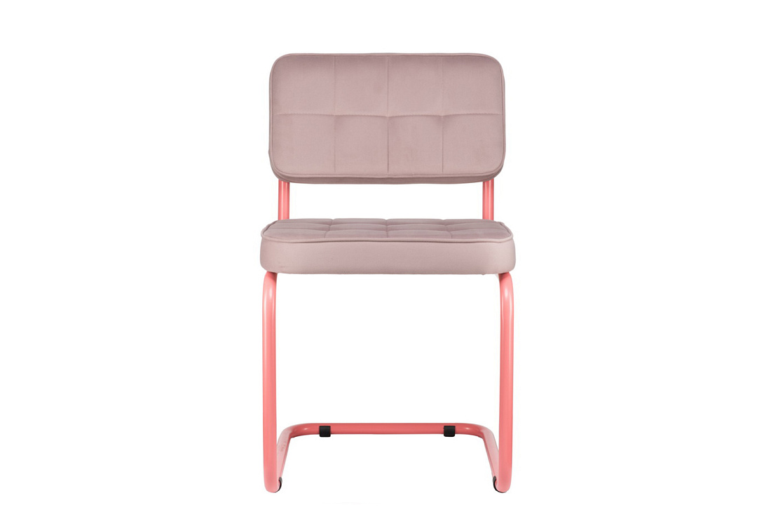 конференц-кресло eco-chair colombo comfort clm-05 розовый велюр / винтажная роза металл фото