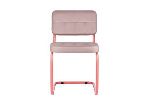 Конференц-кресло ECO-CHAIR COLOMBO Comfort CLM-05 Розовый велюр / Винтажная роза металл фото