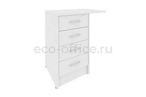 Тумба приставная 4 ящика RIVA А.ТП-4.3F-S Белый фото