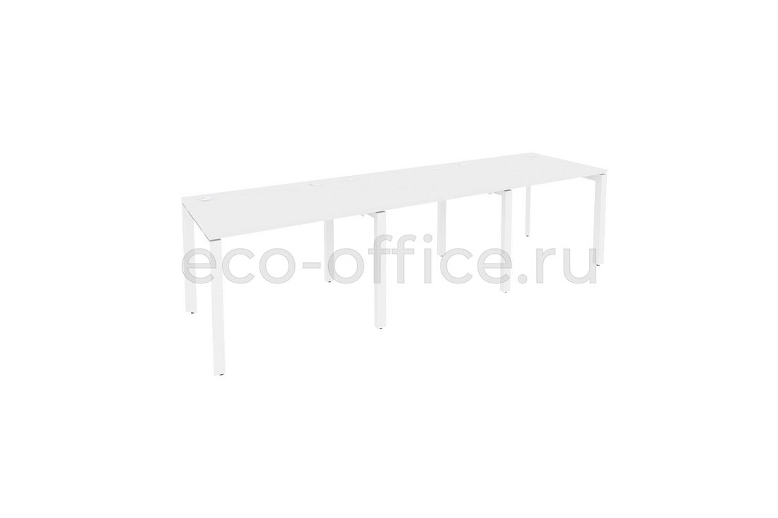 Рабочая станция на П-образном м/к ONIX O.MP-RS-3.1.8 Белый Бриллиант / Белый металл  купить в Москве