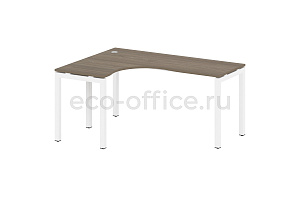 Стол криволинейный левый METAL SYSTEM QUATTRO 5x5 50БП.СА-4 Л Вяз Благородный / Белый металл фото