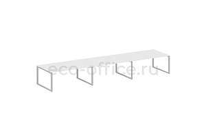 Стол переговорный (3 столешницы) METAL SYSTEM STYLE БО.ПРГ-3.5 Белый / Серый металл фото