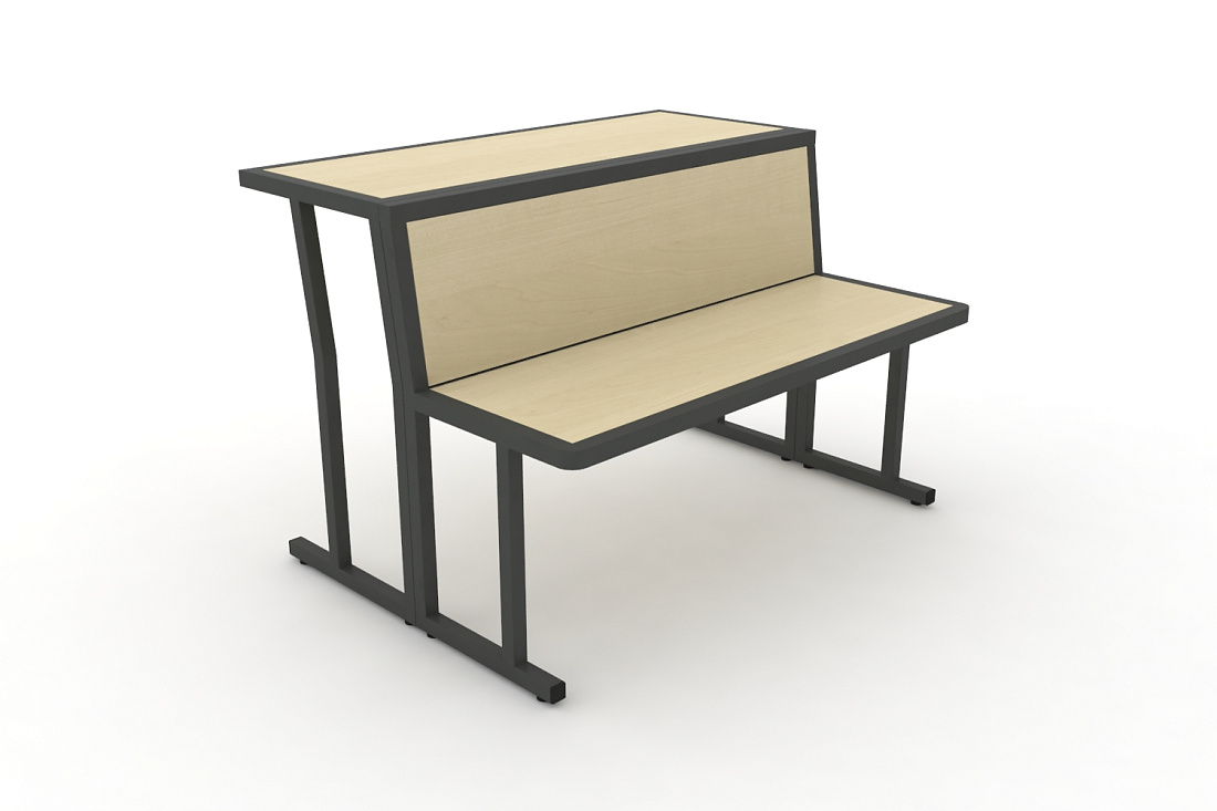 Комплект скамья со столом DESK DKN-1100LS Клен / Антрацит Металл  стоимость