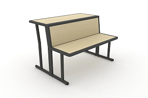 Комплект скамья со столом DESK DKN-1100LS Клён / Антрацит металл фото