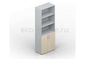 Шкаф для документов высокий EMHS833 Акация Аури / Белый фото