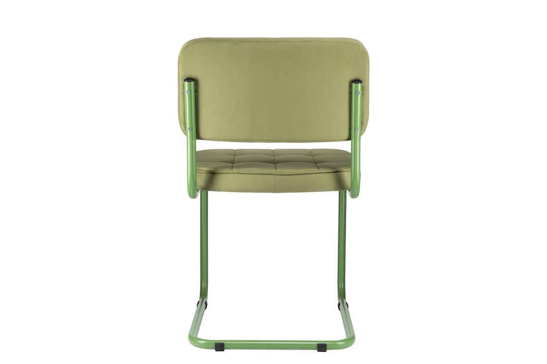 конференц-кресло eco-chair colombo comfort clm-05 оливковый велюр / аспарагус металл фото
