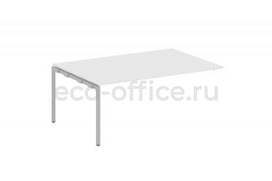 Проходной наборный элемент переговорного стола METAL SYSTEM QUATTRO 4x4 40БП.ППРГ-5 Белый / Серый металл фото