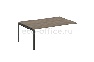Проходной наборный элемент переговорного стола METAL SYSTEM QUATTRO 5x5 50БП.ППРГ-5 Вяз Благородный / Антрацит металл фото