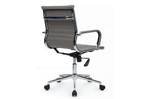 Кресло руководителя RV Chair HUGO 6002-2SE Серая экокожа фото