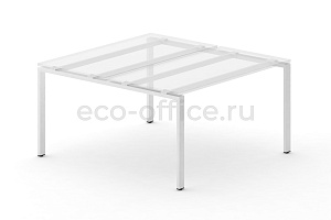 Металлокаркас на П-образных опорах 60x30 для рабочей станции 1000*1475 Белый металл фото