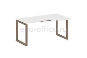 Стол криволинейный правый METAL SYSTEM QUATTRO 5x5 50БО.СА-1 Пр Белый / Мокко металл фото