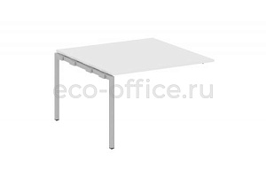 Проходной наборный элемент переговорного стола METAL SYSTEM QUATTRO 4x4 40БП.ППРГ-2 Белый / Серый металл фото
