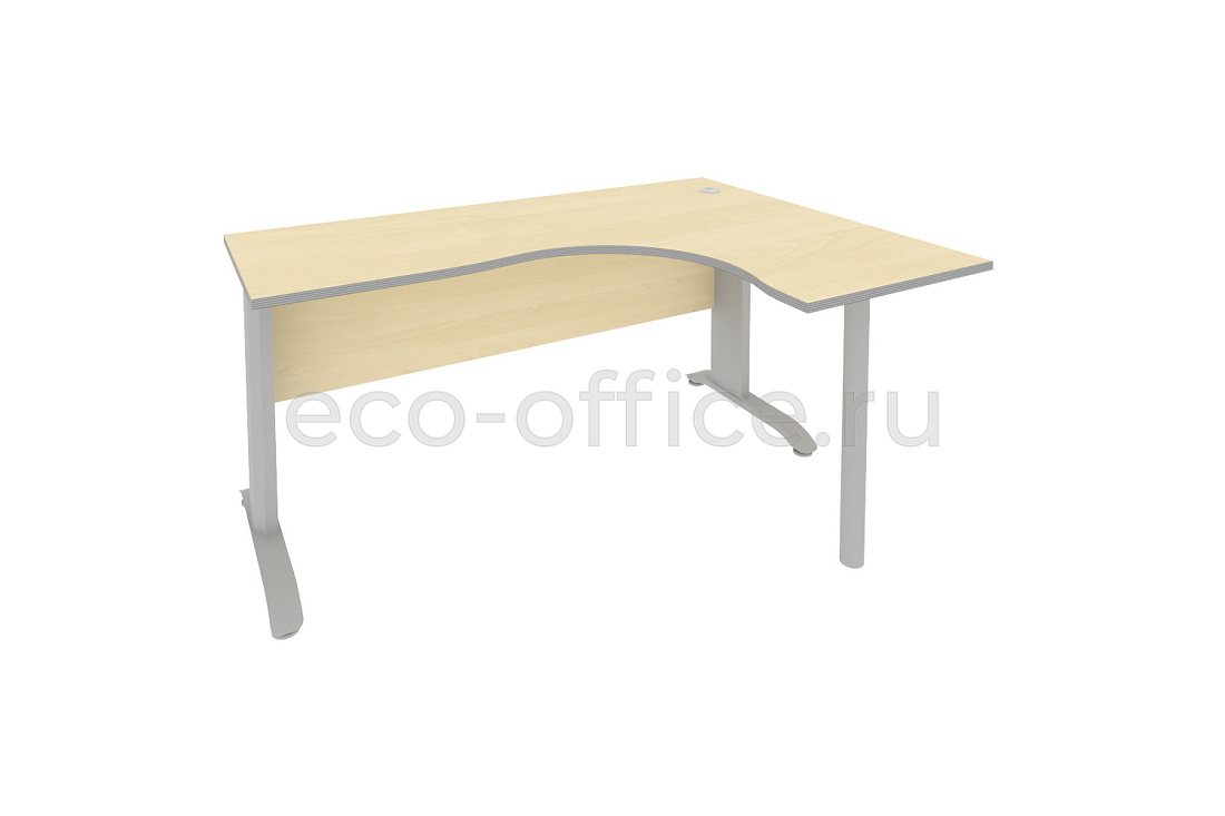 Стол криволинейный правый RIVA Metal ПЛ.СА-4 (R) Клён-металлик  стоимость