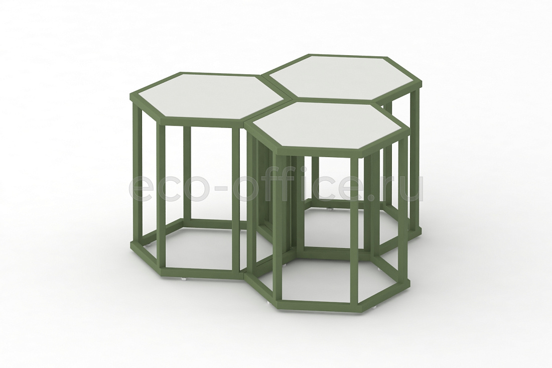 Стол журнальный HEX-450 ColorPastel Сатин / Резедово-зелёный (RAL 6011)  стоимость