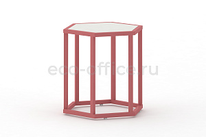 Стол журнальный HEX-450 ColorPastel Сатин / Розовый антик (RAL 3014) фото