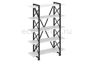 Стеллаж на колесных опорах LOFT VR.L-MST.K-5.8V Белый Бриллиант / Чёрный металл фото