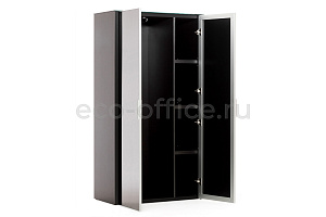 Гардероб 2 двери GALA NEWLIB2/899 + LIBSH/899 BLACK GLASS фото