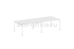 Стол переговорный (2 столешницы) METAL SYSTEM STYLE БП.ПРГ-2.4 Белый / Белый металл фото