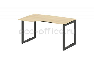 Стол криволинейный левый METAL SYSTEM QUATTRO 5x5 50БО.СА-2 Л Акация Лорка / Антрацит металл фото