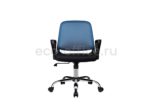 Кресло офисное RV Design W-158 Чёрный пластик / Синяя сетка фото