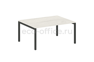 Стол переговорный (1 столешница) METAL SYSTEM QUATTRO 5x5 50БП.ПРГ-1.4 Дуб Наварра / Антрацит металл фото
