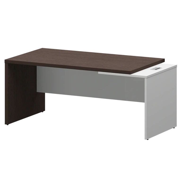 стол руководителя правый protech kz-18r дуб венге/белый фото