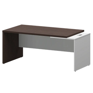 Стол руководителя правый Protech KZ-18R Дуб венге/Белый фото