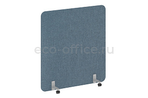 Перегородка на металлических опорах, на роликах R-LINE SOFT AP.R-136-150 Рогожка Romeo 01 / Серый металл фото