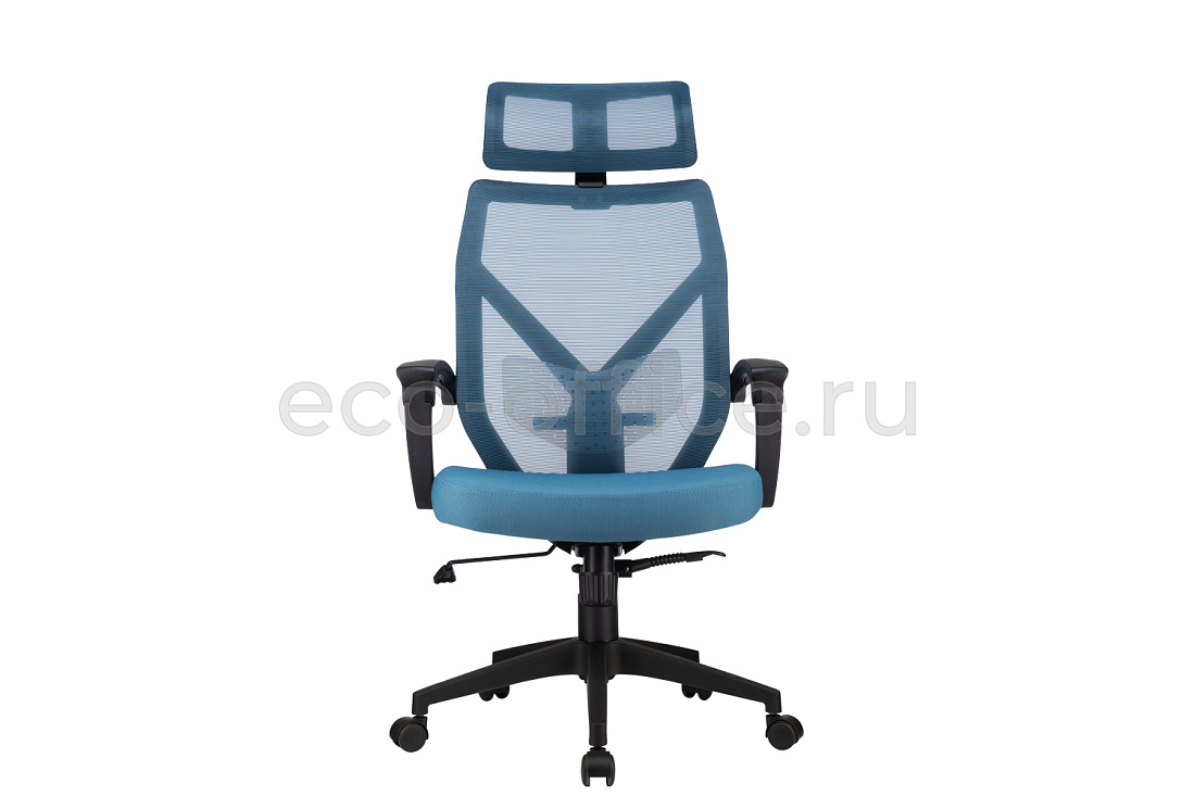 Кресло RV Chair OLIVER W-203 AC Чёрный пластик / Синяя сетка  стоимость