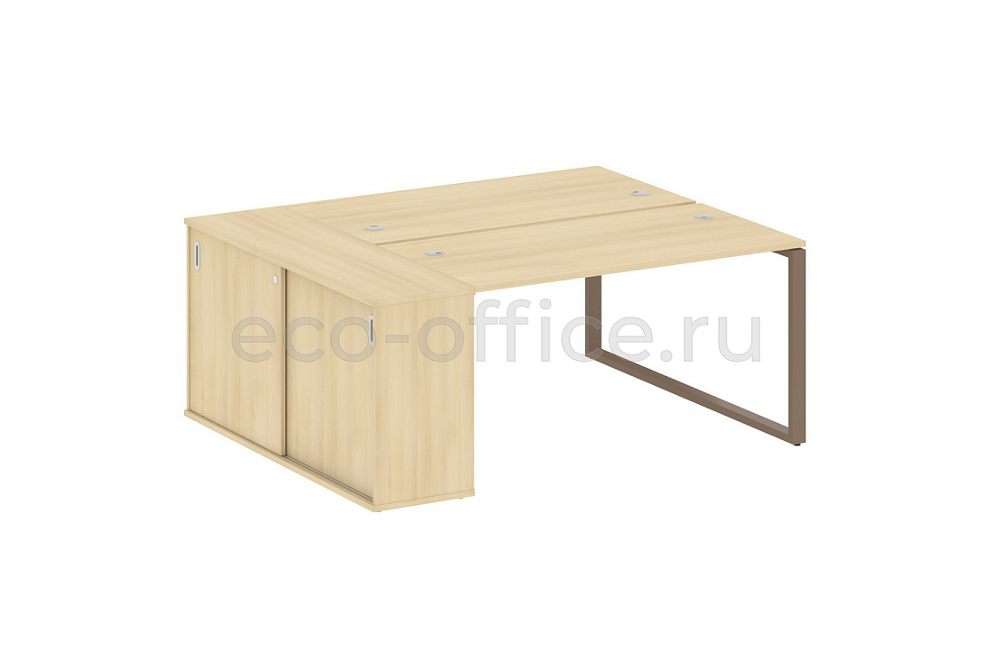 Рабочая станция с опорным шкафом-купе METAL SYSTEM STYLE БО.РС-СШК-1.3 Акация Лорка / Мокко металл  стоимость