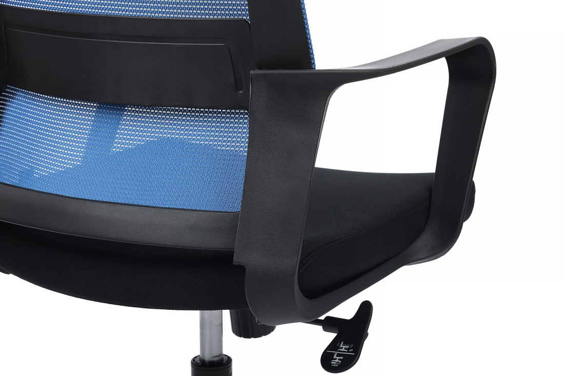 кресло rv chair mint m1029mbe синяя сетка / чёрная ткань фото