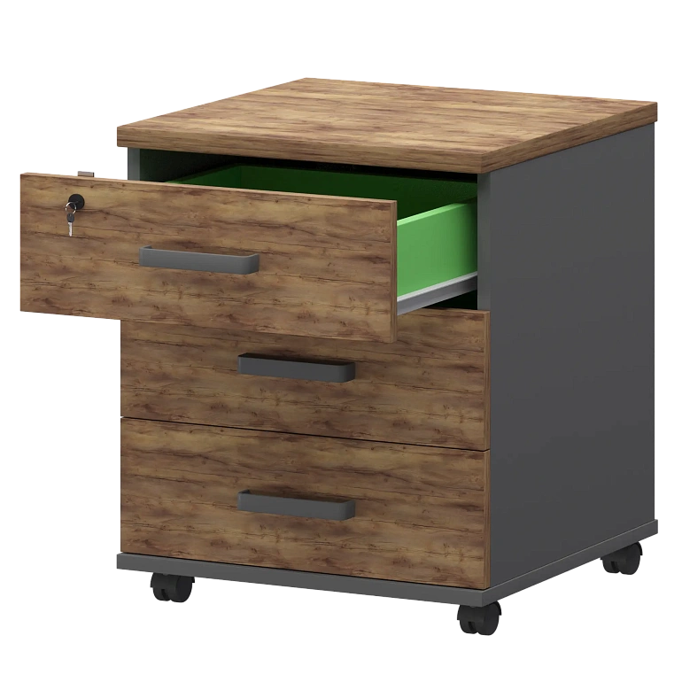 тумба подкатная protech смт-3пц тип2 графит/таксония фото