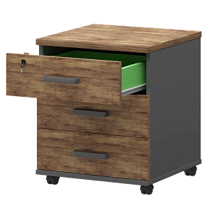 Тумба подкатная Protech СМТ-3ПЦ Тип2 Графит/Таксония фото