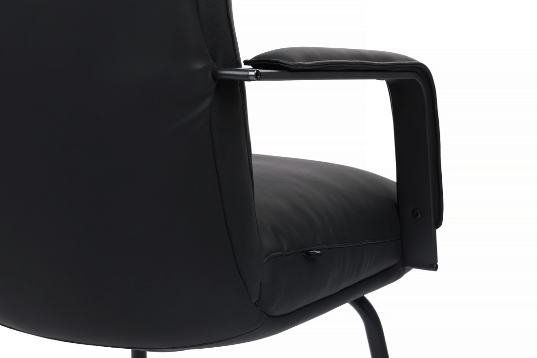 конференц-кресло rv chair otto cv-p001bs чёрная экокожа фото