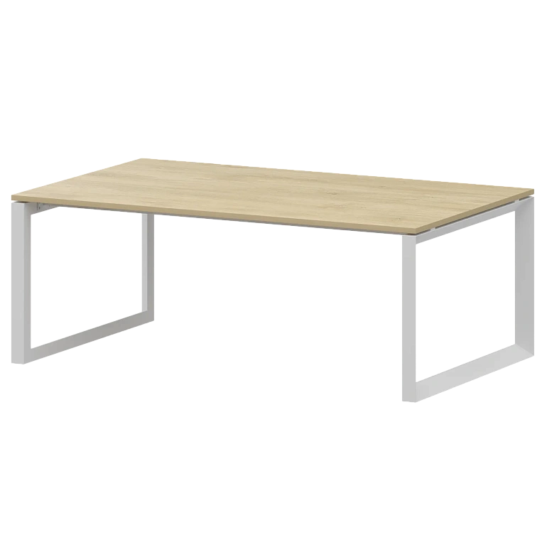 стол переговорный на металлокаркасе protech нтмп.о.180.11 баттл рок/белый фото