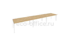 Стол переговорный (3 столешницы) ONIX O.MP-PRG-3.4 Тиквуд Светлый / Белый металл фото