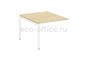 Проходной наборный элемент переговорного стола METAL SYSTEM QUATTRO 5x5 50БП.ППРГ-1 Акация Лорка / Белый металл фото