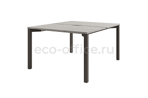 Стол-тандем на металлокаркасе SOLUTION D-40 Бетон Чефалу / Трюфель фото