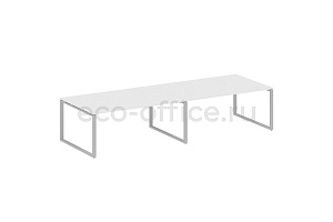 Стол переговорный (2 столешницы) METAL SYSTEM STYLE БО.ПРГ-2.5 Белый / Серый металл фото