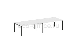 Стол переговорный (2 столешницы) METAL SYSTEM STYLE БП.ПРГ-2.5 Белый / Антрацит металл фото