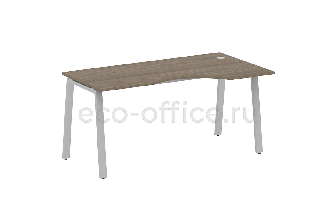 Стол криволинейный правый METAL SYSTEM STYLE БА.СА-1 (R) Вяз Благородный / Серый металл  стоимость